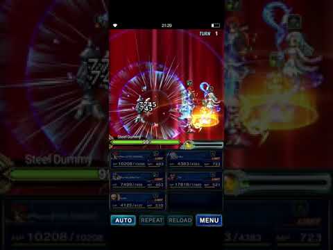 [FFBE]The Steel Dummy with Free units 3 turn clear!