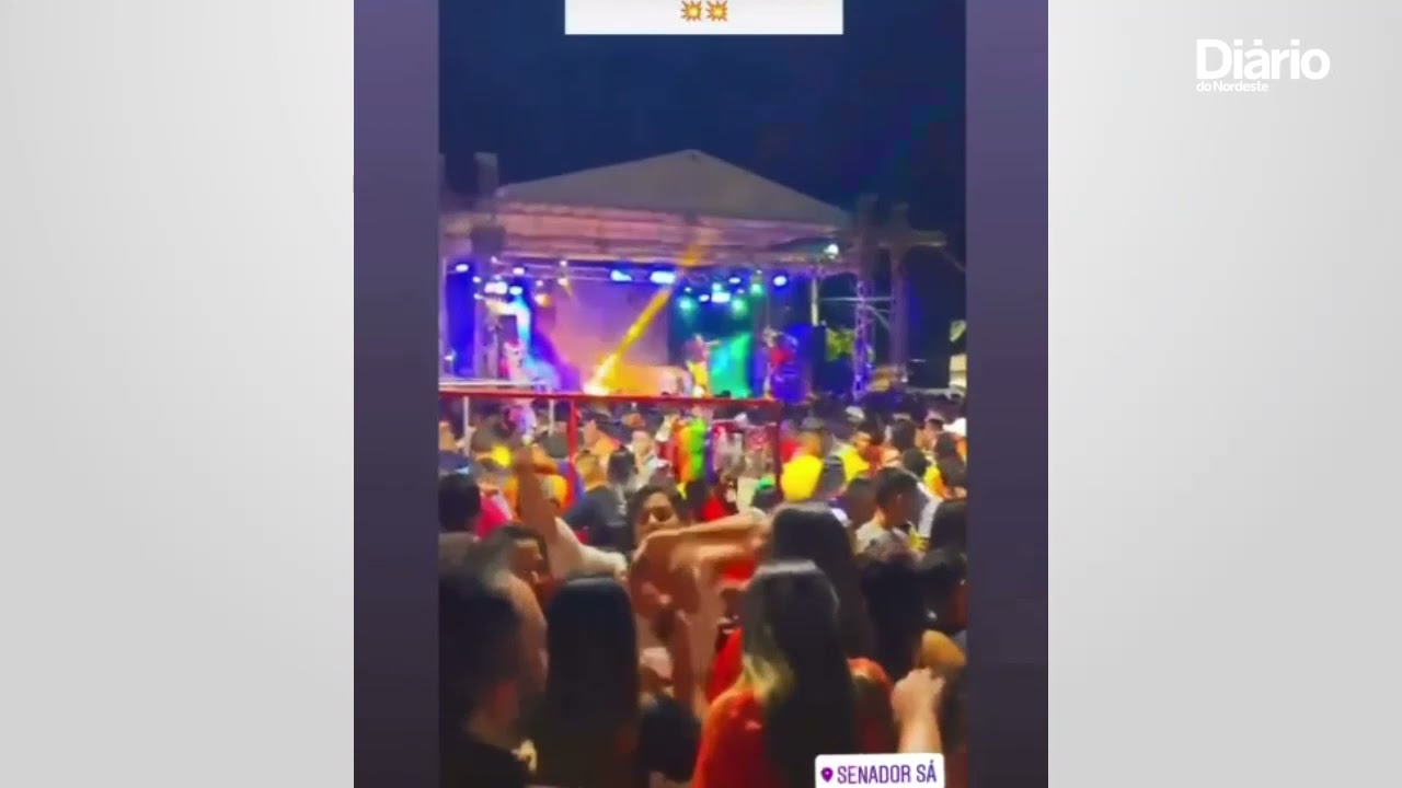 Imagem da notícia Festa promovida por prefeitura de Senador Sá descumpre protocolos e tem aglomeração