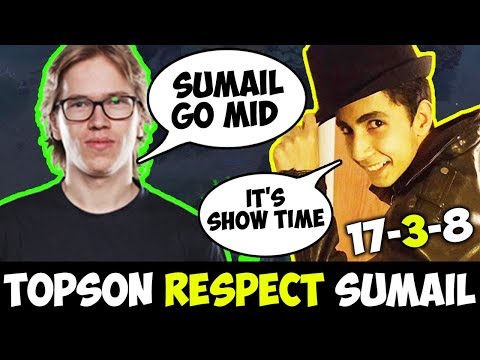 Topson Give Sumail Mid With Respect - Sumail Crazy Genius Magical Shadow Fiend Dota 2