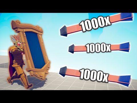 KING MIRROR SHIELD vs 1000x OVERPOWERED UNITS - TABS | Totally Accurate Battle Simulator 2023