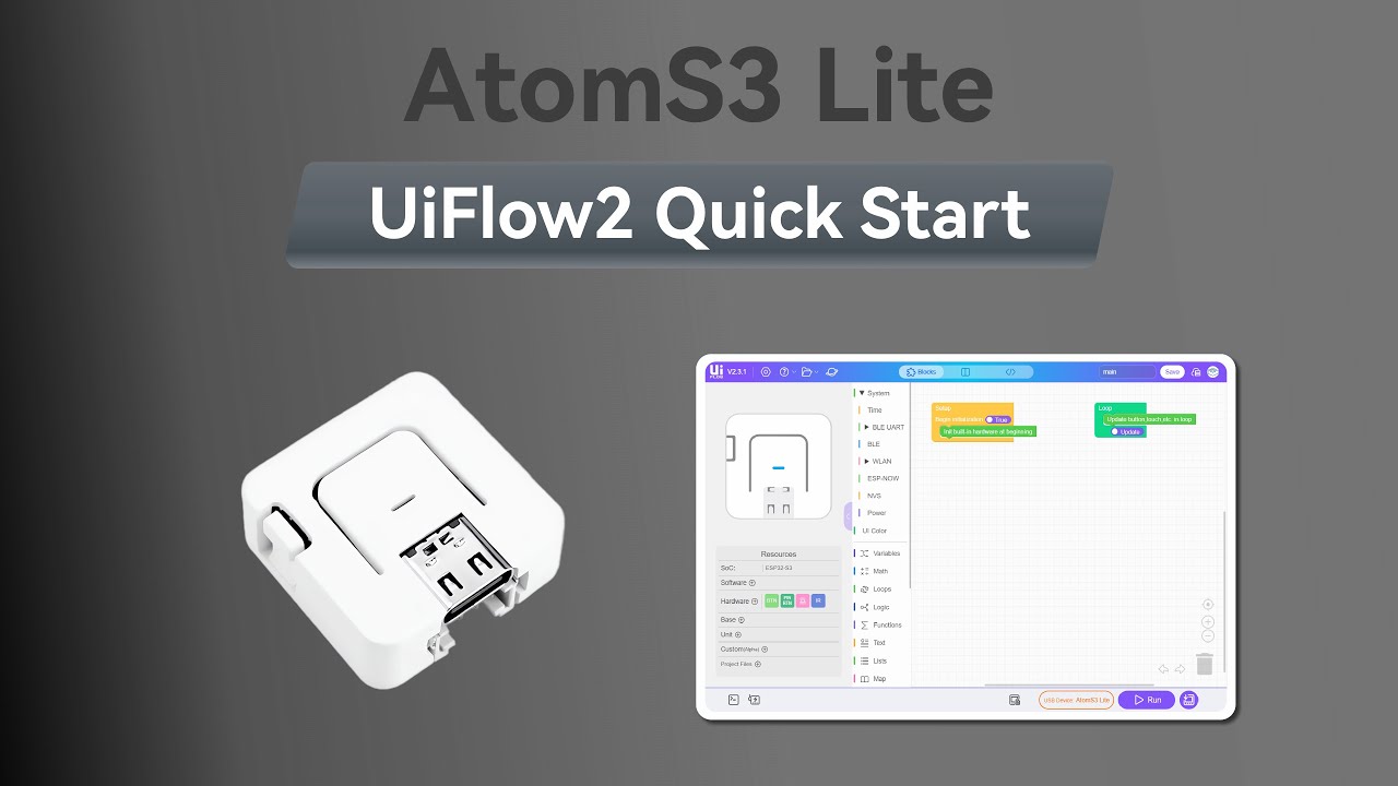 AtomS3 Lite | UIFlow 2.0 Device Basic Tutorial