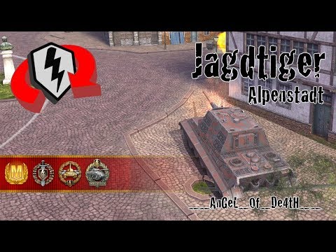 World of Tanks Blitz Replays - Jagdtiger at Alpenstadt w/ __AnGeL_Of_De4tH__