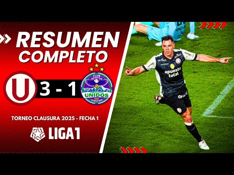 UNIVERSITARIO 3 - 1 COMERCIANTES UNIDOS I RESUMEN COMPLETO, GOLES Y JUGADAS l TORNEO CLAUSURA 2025