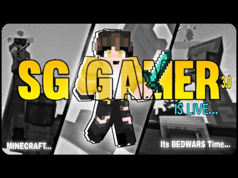 "INSANE BEDWARS LIVE! 💥 SG GAMER 3.0 🔥 600 SUB GOAL!" #Minecraft