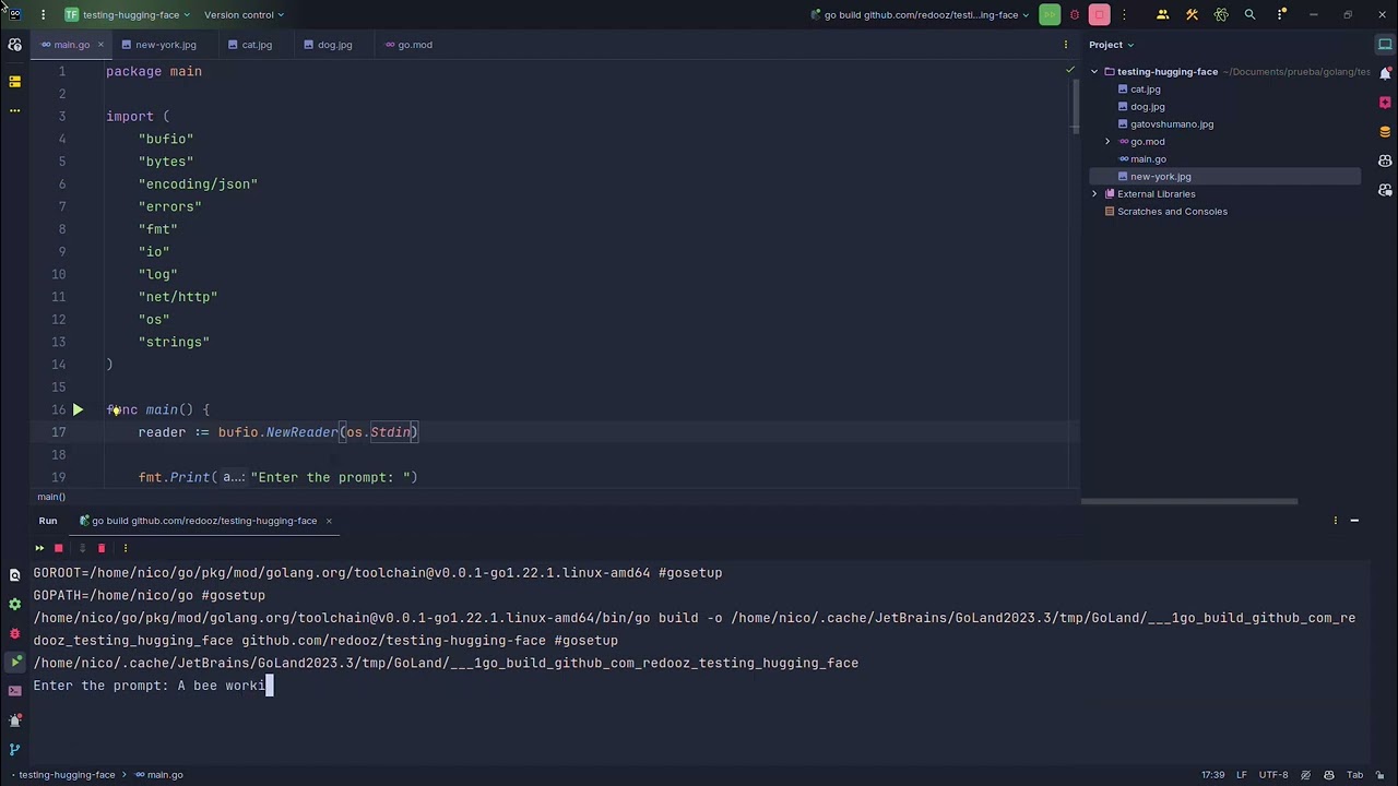 Stable Diffusion Test in Golang
