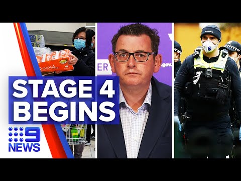 Coronavirus: Victoria enters stage four restrictions | 9 News Australia