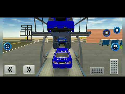 Transporting Monster Truck in Cargo Plane - Police Car Transporter Simulator - Android Gameplay