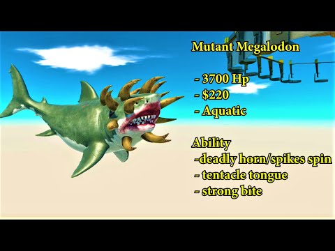 UNDEFEATED !!! new update Mutant megalodon vs strong unit ARBS animal revolt battle simulator