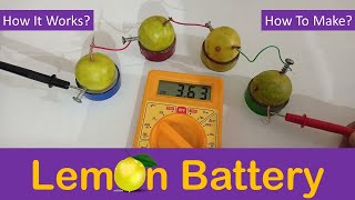 How To Make Lemon Battery At Home - Lemon Battery Science Experiment - Lemon Battery Science Project