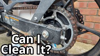 Removing Rust From a Motorcycle Chain Using WD-40