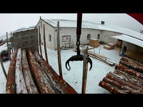 Volvo FH12 520 logging truck, pine unloading #1