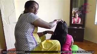 Download lagu Rapunzel Shobha Heavy Oiling & Head Massage To Her Thigh Length Thick & Healthy Mane mp3
