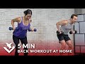 5 Minute Back Workout at Home Routine - Dumbbell Workout for Back - Back Exercises for Men & Women