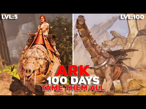 I Had 100 Days To Tame Every Dino In Ark Extinction The Way Wildcard Intended!