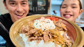 Cooking Gyudon For My Family (Japanese Beef Bowl)