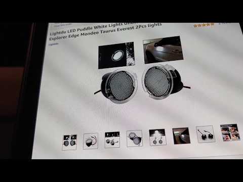 Amazon Ford LED puddle lights install. Improve your vehicles look! Cheap Too!