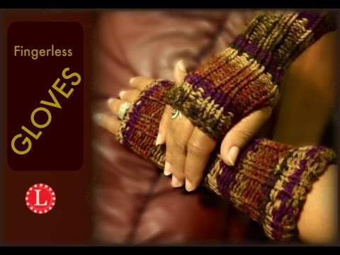 Loom Knitting Fingerless Gloves Mittens Project Pattern Beginner EASY | Loomahat