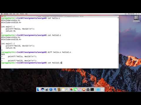 The diff command in linux
