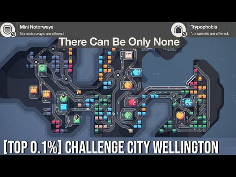 [Top 0.1%] Conquering the Hardest Challenge City Map in One Attempt - Mini Motorways