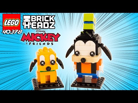 Vidéo LEGO BrickHeadz 40378 : Dingo et Pluto (Disney)