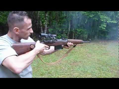 G43 k43 rifle with ddx zf4 scope  - shooting with full speed semi-auto Atlanta range ww2