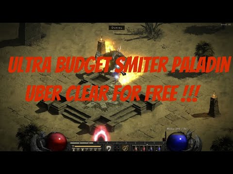 Diablo 2 Resurrected Ultra Budget Smiter Paladin For Ubers level 79 you can go even lower!!!