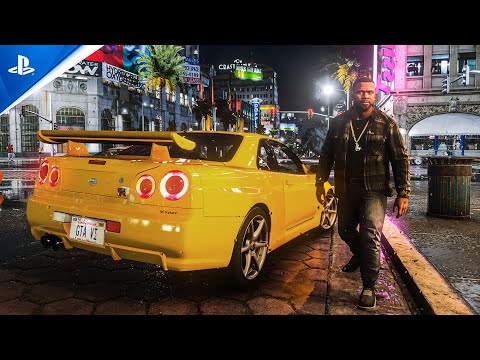 ► GTA 6 Graphics - Nissan Skyline GT-R R34 Gameplay! Next-Gen Graphics Realistic Mod [GTA 5 PC Mod]