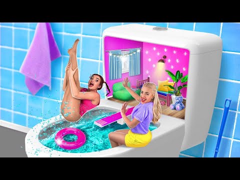 On Construit une Pièce Secrète Dans les Toilettes! / Transformation De la Pièce des WC!