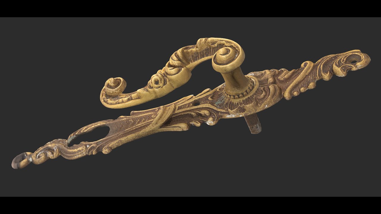 T&uuml;rgriff aus Bronze 3D Modell