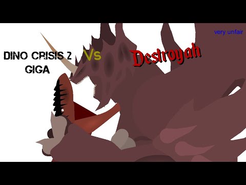 Dino Crisis 2 Giganotosaurus vs Destoroyah - (Stick Nodes Animation)