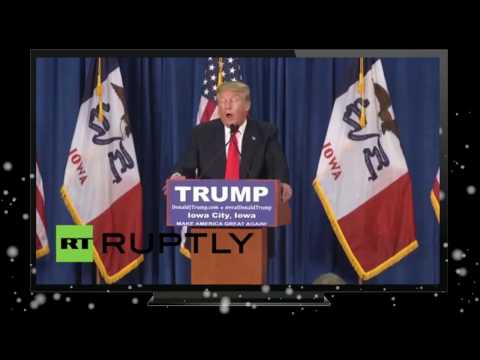 USA 'Heil Trumpler!' Protesters attack Trump, one with TOMATOES, in Iowa