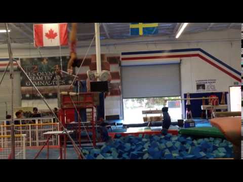 Hannah Nipp - Double lay dismount on bars into pit