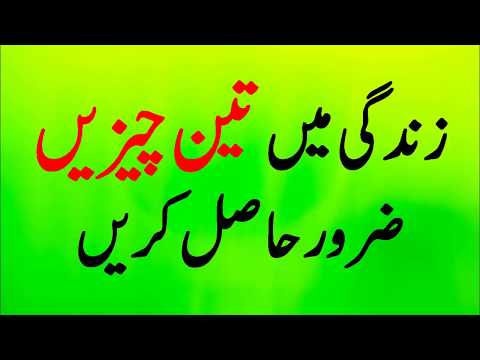 Islamic Quotes in Urdu Teen Chizian Zindagi Ma Zaroor Hasil Karian   Hadees in urdu