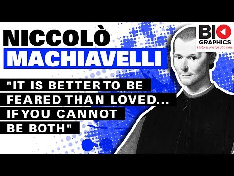 Niccolo machiavelli - it is better to be feared than loved if you cannot be both