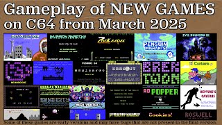 Gameplay of New C64 Games from March 2025