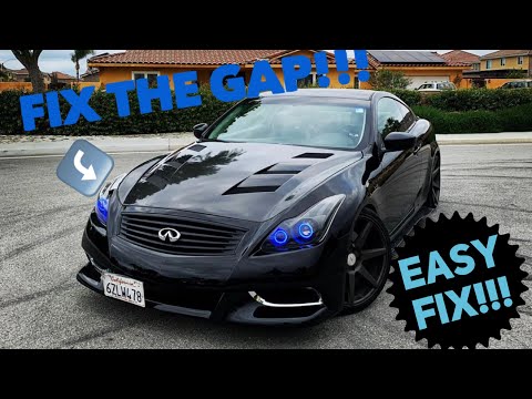 G37 CARBON FIBER HOOD GAP FIX!!!