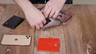 Сумка женская интересного цвета на два отделения из натуральной кожи Vintage 22279 фиолетовая.