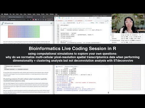 Live R Coding Session - normalizing spatial transcriptomics data for clustering vs deconvolution