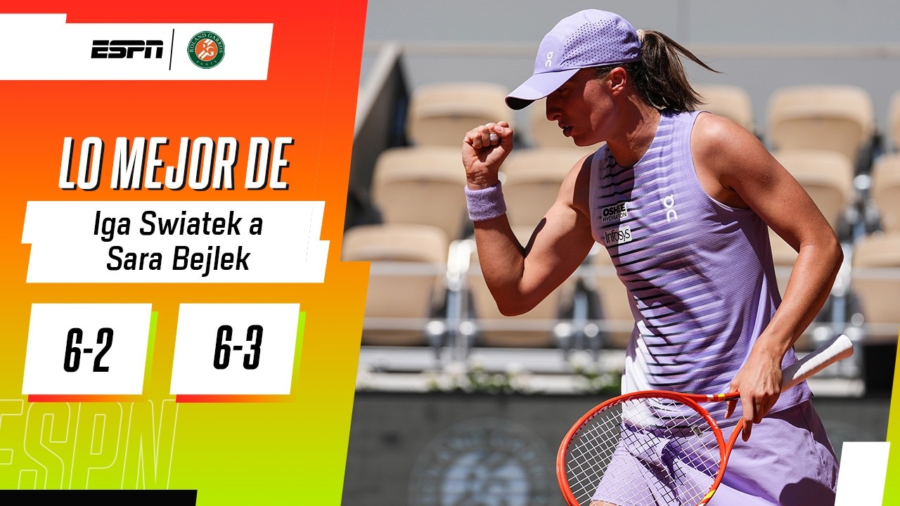 NO HUBO INCONVENIENTES PARA IGA SWIATEK FRENTE A BEJLEK EN ROLAND GARROS | RESUMEN