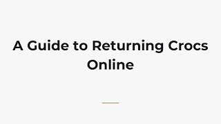 A Guide to Returning Crocs Online