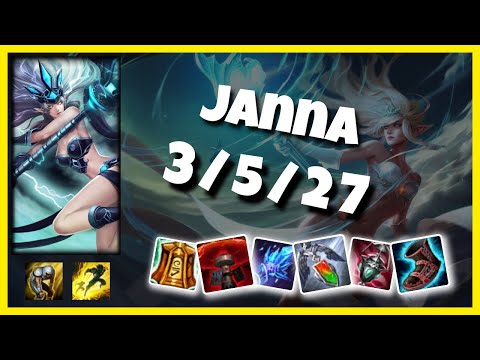 EU Challenger Janna SUPPORT (3/5/27) vs THRESH Gameplay Replay - Patch 10.18