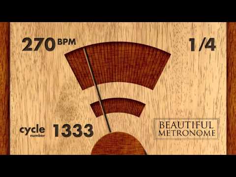 270 BPM 1/4 Wood Metronome HD