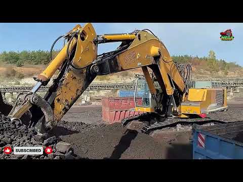 Beast Mode 💪 Liebherr R974 Excavator Loading Coal On Mercedes & MAN Trucks | Ascon Mining Power 🔥