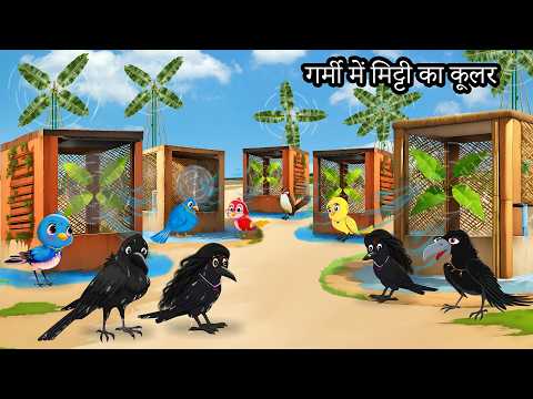 गर्मी में मिट्टी का कूलर | chidiya ki kahani | Hindi story | birds moral stories | tuni chidiya kawa