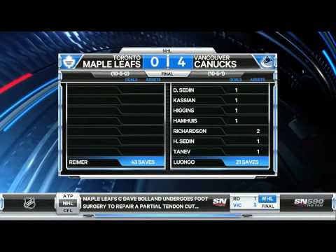 Canucks Vs Maple Leafs 11/02/13 [HD]