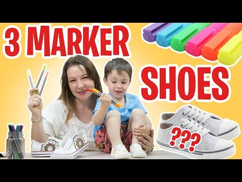 ¡3 MARKER SHOES CHALLENGE! Retos para hacer en casa.