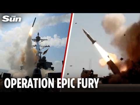 US unleash DEVASTATING FIREPOWER on Iran in new military footage