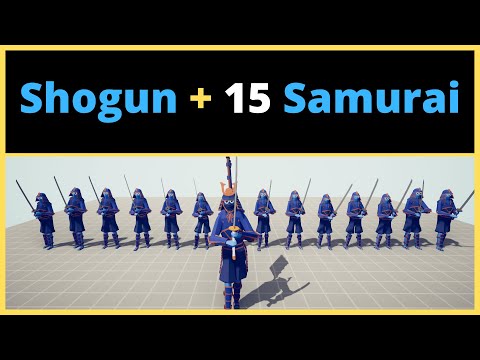 Shogun + 15 Samurai VS Every Faction - TABS - Totally Accurate Battle Simulator