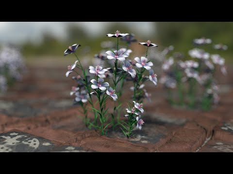 Flower Scene in Cinema 4d and Octane Render Tutorial
