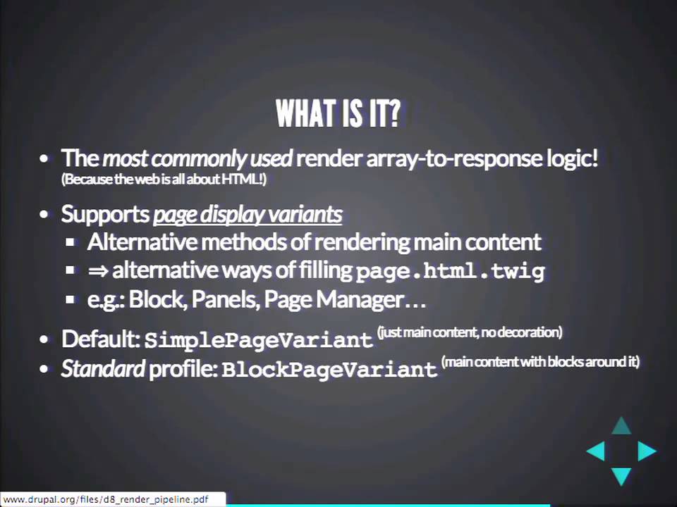DrupalCon Los Angeles 2015: Drupal 8's render pipeline